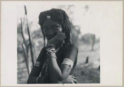 Shamba or N!ame, wife of Majolo, close-up (print is a cropped image)