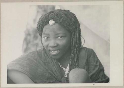 Shamba or N!ame, wife of Majolo, close-up (print is a cropped image)