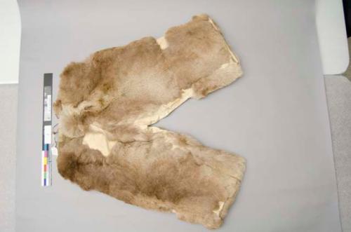 Pants, exterior fur, damaged, sinew stitched