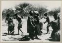 [No folder title]: Group of people performing the Eland Dance, including two men wearing horns (from color slide 2001.29.8653)