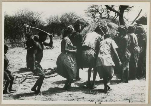 [No folder title]: Group of people performing the Eland Dance (from color slide 2001.29.8672)