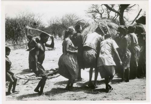 [No folder title]: Group of people performing the Eland Dance (from color slide 2001.29.8672)