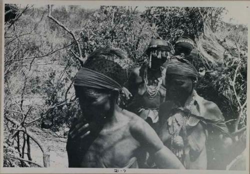 [No folder title]: Group of women beginning to dance, close-up view