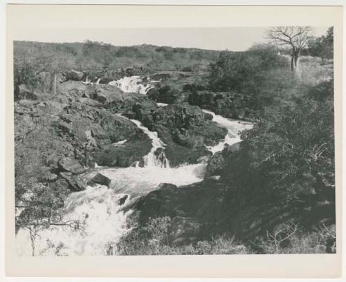 "1950's 400 series / 15 glossy prints / Photos of Welwitschia plant / Ruacana Falls": Ruacana Falls (print is a cropped image)