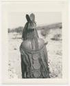 "1950's 400 series": Woman wearing headdress, back (print is a cropped image)