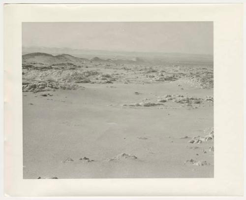 "1950's 400 series": Landscape with sand and rocks (print is a cropped image)