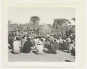 "Glossy duplicates of / 1950 Merl La Voy prints / 400 series": Government officials collecting grain tax from Ovambo people (print is a cropped image)