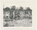 "1950 '400 Series' / 87 B/W prints (some duplicates) / Ovamboland": Group of people standing (print is a cropped image)