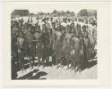 "1950 '400 Series' / 87 B/W prints (some duplicates) / Ovamboland": Group of people standing (print is a cropped image)