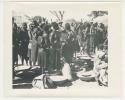 "1950 '400 Series' / 87 B/W prints (some duplicates) / Ovamboland": Women standing near sacks and baskets of grain (print is a cropped image)