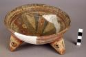 Altiplano/Highland Polychrome pottery tripod bowl - restored