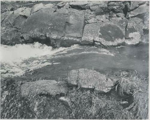 "1950 '400 Series' / 41 prints": Rapids at Ruacana Falls (print is a cropped image)