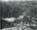 "1950 '400 Series' / 41 prints": Two men standing next to the rapids at Ruacana Falls (print is a cropped image)