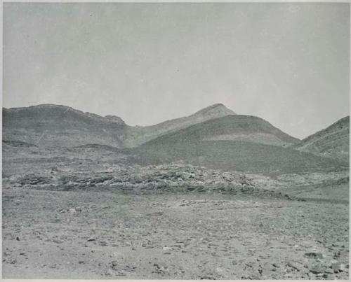 "1950 400 series  43 prints / Kunene River, Kaokoveld, Ovamboland / Merle LaVoy & L.K.M": Hills (print is a cropped image)