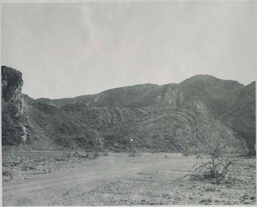 "1950 400 series  43 prints / Kunene River, Kaokoveld, Ovamboland / Merle LaVoy & L.K.M": Hills (print is a cropped image)