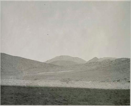 "1950 400 series  43 prints / Kunene River, Kaokoveld, Ovamboland / Merle LaVoy & L.K.M": Hills (print is a cropped image)