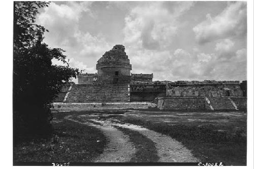 Caracol, tower from W. Repair completed.