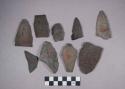 Broken projectile points