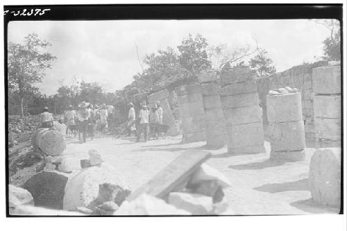 East end during excavation at Mercado Corridor.