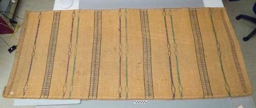 Rush mat. Made at Saginaw Bay Michigan by Ojibwa