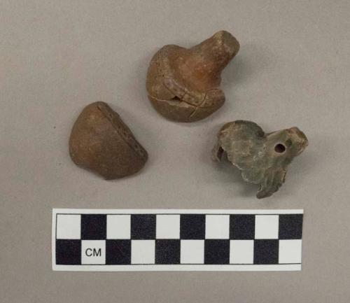 Fragments of pottery bells