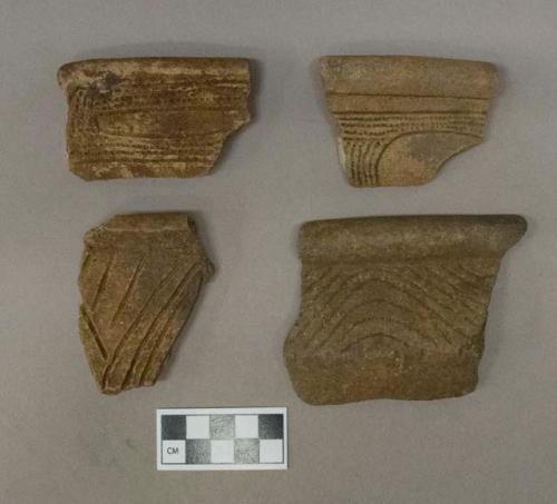 Rim pothsherds with incision