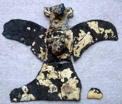 Gold plated copper figurine - bat (imcomplete)