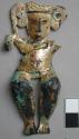 Gold plated copper figurine - human form