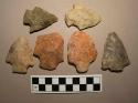 Large tanged chipped stone projectile points