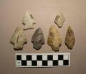 Tanged chipped stone projectile points