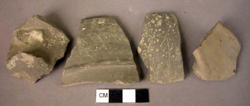 2 rim sherds; 2 shoulder sherds; 3 sherds; 3 handle fragments