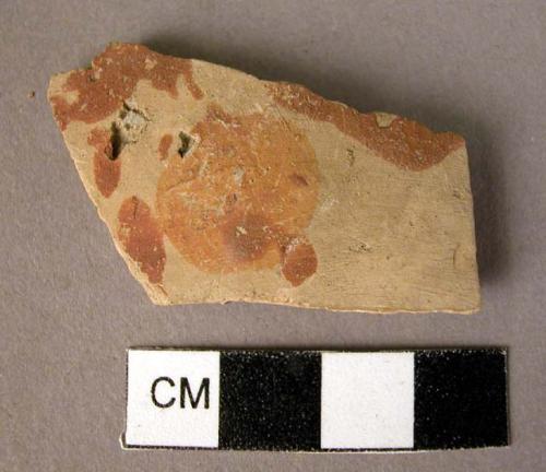 Potsherd with spattered paint