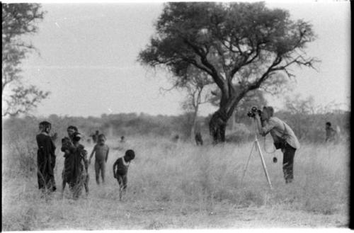 John Marshall photographing Ju/'hoansi