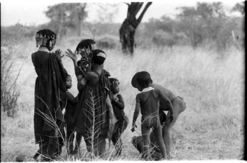 Group of girls and children dancing