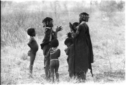 Group of girls and children dancing