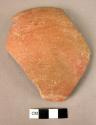 Pottery rim and base sherd; rim potsherd