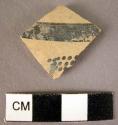 Potsherd - black band and series of black dots as part of design