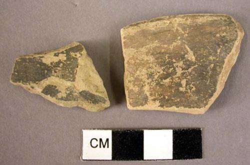 Rim potsherd; 1 potsherd - possibly Early Helladic Urfirnis or possibly Late Hel