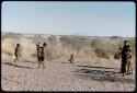 Children, Groups, play: Children playing Tamah n!o’an (the ball game) in a dance circle area