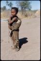 Food Gathering, Children: Be (daughter of Bo) tying veldkos on her back