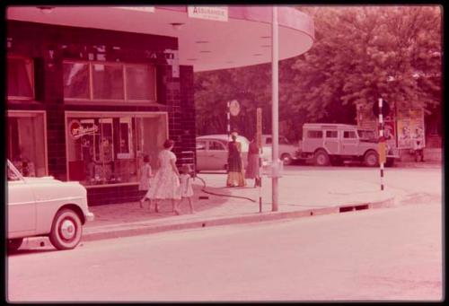 Women on a street near Corner of the Hotel Grossherzog