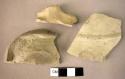 3 rim sherds; 1 rim with handle fragment; 13 sherds; 3 handle fragments; 5 sherd