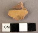 Potsherd, polychrome, matt paint on yellow minyan