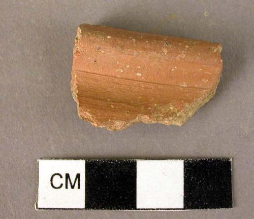 Rim sherd, coarse plain ware, wheel made