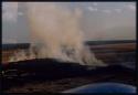 Aerial view of area between Andara and Nova Lisboa, showing smoke from a fire