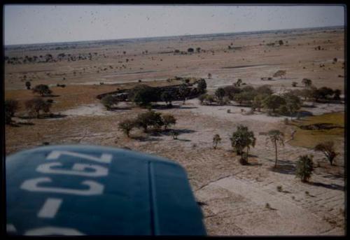 Aerial view of karaal, trees, and waterhole