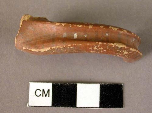 Pottery handle fragment