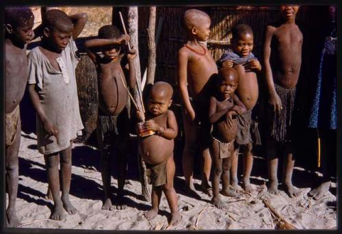 Group of children standing in a row