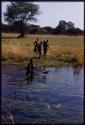 Group of girls playing at the river