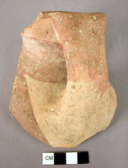 2 rim potsherds; 2 pottery pitcher mouths with handles